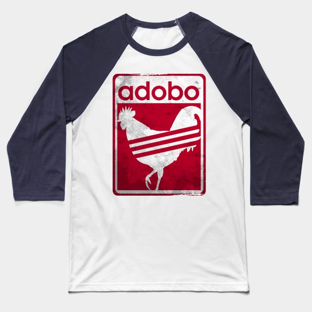 Pinoy Shirt Distressed Chicken Adobo Filipino Shirt Baseball T-Shirt by Dailygrind